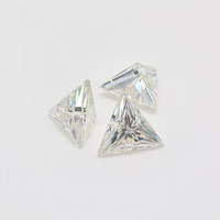 Moissanite synthétique de couleur définitionnée, 1 carat, taille triangle 6,5x6,5 mm, pierre précieuse