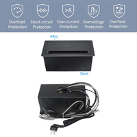 Prise de courant pour table de conférence, 2 prises de courant standard chinoises, charge USB-A et USB-C 20W, 2 ports réseau