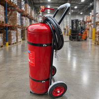 Extincteur à poudre sèche ABC sur chariot 45L, certifié CE, robuste, pour usine de grande taille, protection incendie électrique