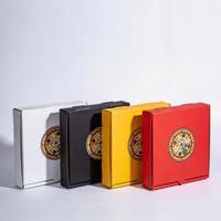 Boîte à pizza personnalisée en carton ondulé, emballage alimentaire, estampage mat, boîte de livraison à emporter