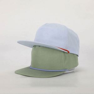 BSCI Wholesale Custom OEM Design Trendy 5 Panel Sport <b>Flat</b> Brim Performance Outdoor Adjustable <b>Hat</b> Embroidery Logo Polyester - Product Image 1