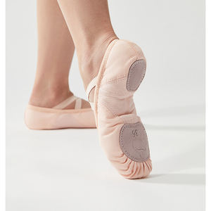 <span class=keywords><strong>Zapatillas</strong></span> de <span class=keywords><strong>Ballet</strong></span> de Lona Elásticas en 4 Direcciones para Adultos, Hombres y Mujeres, con <span class=keywords><strong>Suela</strong></span> Dividida Suave para Danza, Entrenamiento y Actuaciones - Product Image 5