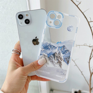 Custodia Trasparente Estetica con Montagne Innevate per <span class=keywords><strong>iPhone</strong></span> 16 Pro Max XR <span class=keywords><strong>XS</strong></span>, <span class=keywords><strong>Cover</strong></span> di Lusso in <span class=keywords><strong>Silicone</strong></span> Morbido Antiurto per S25Ultra - Product Image 5