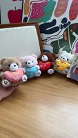 Mignon Mini Fruit Fraise Avocat Ours en peluche Peluches Pendentif Porte-clés Coeur Doux Animal En Peluche Jouets En Peluche Sac Charme Porte-clés