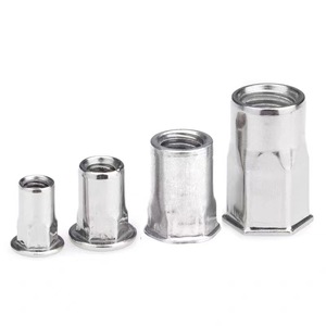 Baiguluo Stainless Steel Rivet Nuts M3 M4 M5 M6 M8 M10 M12 Flat Head Hexagonal With Washer DIN 304 Grade A Construction Industry - Product Image 3