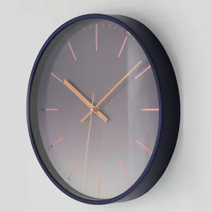 Plastic Clock Wall Brief Style Gradient Color Clock Dial Gift Promotion Plastic Wall Clock Custom Made Wall Clocks