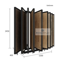Présentoir d'échantillons de carrelage personnalisable OEM à hauteur réglable, style livre, avec système de rotation de pages pour marbre, quartz, céramique
