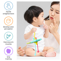 Jouets de voyage pour tout-petits bébé Montessori éléphant sensoriel jouet d'activité en Silicone de qualité alimentaire