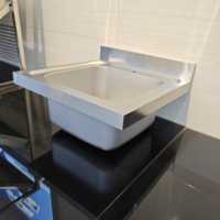 Évier de cuisine commercial autoportant à cuve unique en acier inoxydable 201/304 brossé mat, capacité de charge 800 kg/m, garantie 1 an pour cantine