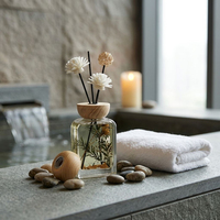 Ensemble diffuseur de parfum de luxe avec bouteille en verre et couvercle en bois, parfum personnalisé, décoration d'intérieur, diffuseur d'aromathérapie pour bureau, salon
