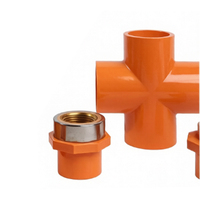 Tuyaux et raccords de protection incendie en CPVC haute pression plaqués, connecteurs de tubes de taille 1/2''-4'', normes ASTM F442/F439