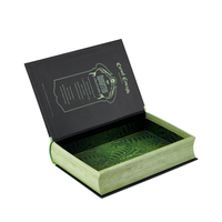 Boîte cadeau rigide magnétique personnalisée en forme de petit livre avec impression CMYK, logo en feuille d'or, boîte cadeau ressemblant à un livre pour cadeau