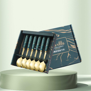 Ensemble de couverts Grossiste spécialisé Ensemble de cuillères et de fourchettes en acier inoxydable et en plastique Ensemble de vaisselle en acier inoxydable Luxe - Product Image 2