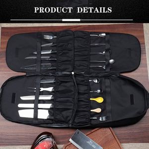 Échantillon gratuit : Sac de transport pour couteaux avec bandoulière réglable et plusieurs poches pour couteaux et ustensiles de cuisine - Product Image 4