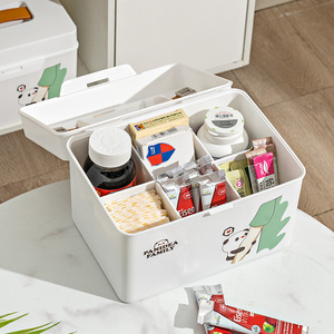 Panidea Family Medicine Box Large Portable Plastic Multi Layer Storage Household First Aid Case - Product Image 3