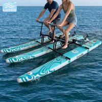 Vélo aquatique à pédales à deux places, stable, à ponton plat, avec cadre en aluminium, pour les sports nautiques en plein air, facile à ranger, de Chine, Lumark