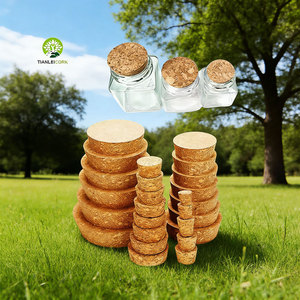 Bouchons en liège personnalisés pour bouteilles de <span class=keywords><strong>vin</strong></span> et bocaux en verre, bouchons écologiques avec couleur et logo personnalisés, vente en gros - Product Image 1