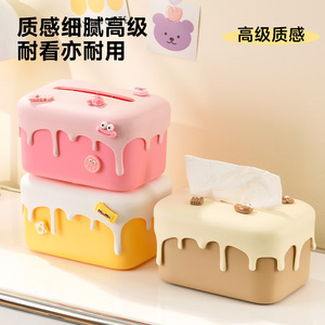 Boîte à mouchoirs en silicone avec design anti-goutte pour la maison, le salon et la salle de bain, utilisation pratique et étanche - Product Image 2