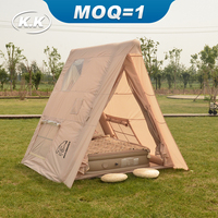 Kawagebo Kamp (KK) 7.7' X 8' Gonflable 5.75 ㎡   Tente de camping Glamping Bell en toile Oxford pour l'extérieur, type Air House
