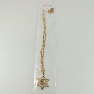 Collana all'Ingrosso con Stella di David, <span class=keywords><strong>Mappa</strong></span> di Israele, Collana con Stella Ebraica - Product Image 4