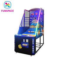 Machine de jeu d'arcade de basket-ball pliable à monnayeur pour fêtes et événements sportifs en intérieur