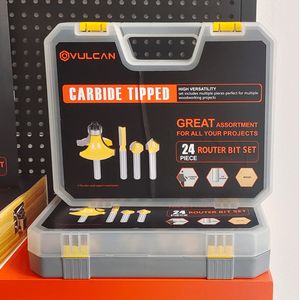 Jeu de mèches de routeur CNC 24 pièces, outils de <span class=keywords><strong>fraise</strong></span> avec étui de transport, mèches de routeur à bois - Product Image 3