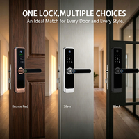 Poignée de porte électronique intelligente avec carte à puce, contrôle à distance sans fil, serrure interne de sécurité électrique pour la maison