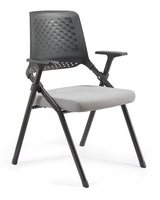 Chaises de formation de salle de conférence pliables en tissu de qualité supérieure avec dossier PP + GF réglable