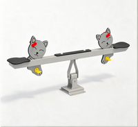Balançoire d'extérieur Flyingkids pour parc d'aventure, équipement de garderie pour enfants, planche de sport en acier galvanisé pour 2 personnes