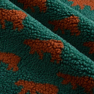 EN STOCK 100% Poliéster Oso <span class=keywords><strong>polar</strong></span> jacquard lana de cordero pellet lana de cordero pila pesada abrigo para niños chaqueta algodón Sherpa tela - Product Image 1