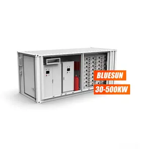 Bluesun 태양 광 상업 50kw 100 kw 태양 광 발전 저장 시스템 고효율 더 많은 태양 전력과 51.2 106ah 리튬 배터리