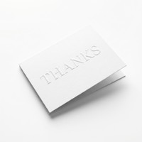 Tarjetas de Agradecimiento Plegables de Cartón Boutique, Tarjetas de Felicitación Empresariales con Grabado Profundo Personalizado para Insertos de Embalaje de Marcas de Lujo