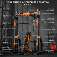 Équipement de musculation professionnel : Station d'entraînement multifonctionnelle Smith Machine avec pile de poids pour un entraînement complet
