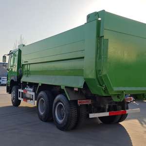 <span class=keywords><strong>Camion</strong></span> benne basculante d'occasion Sinotruk HOWO 371/375HP 6x4 pour transport en usine, carrosserie verte, plateau en U - Product Image 6