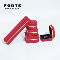 Boîte à bijoux FORTE avec fermoir doré, couleur personnalisée, cadeau de mariage, vente en gros pour l'emballage