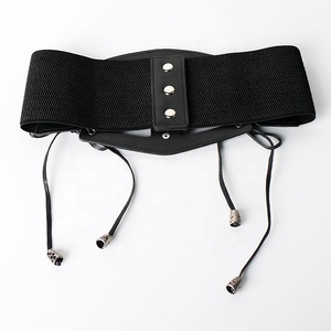 Nouvelle mode ceinture large en cuir PU pour femmes Style décontracté noir avec dentelle Sexy et décoration de <span class=keywords><strong>corset</strong></span> boucle en alliage élastique en vrac - Product Image 4