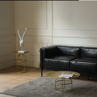 Table de chevet ronde en métal décoratif, design nordique moderne, table basse, meuble de chevet