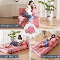 Sofá Cama Plegable Seccional Color Rosa a Precio de Mayoreo Barato, Nuevos Estilos de Sofá Cama Comprimido, Sillón para Hombres, Mujeres y Bebés