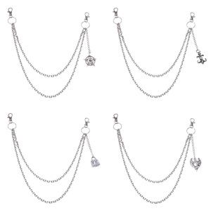 Men's <b>Waist</b> <b>Chain</b> Tibetan Silver Double Ring Eagle Pendant Hip Hop Fashion Body <b>Chain</b> Daily Wear - Product Image 5