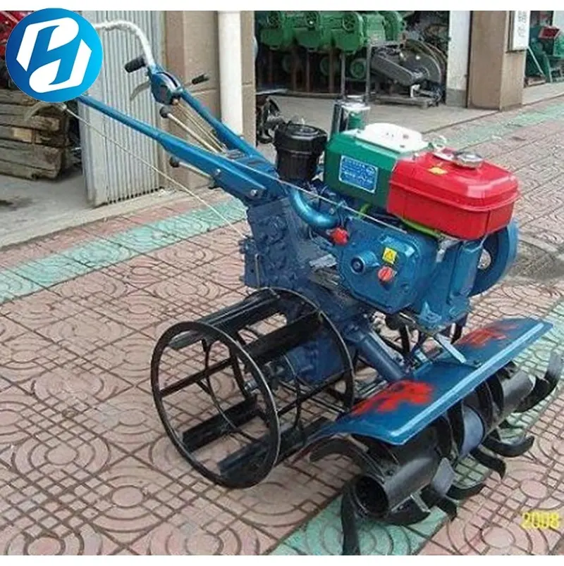Beste qualität niedriger preis 6,5 hp-15hp diesel benzin power pinne maschine traktor anhänger mini rotary tiller in indien