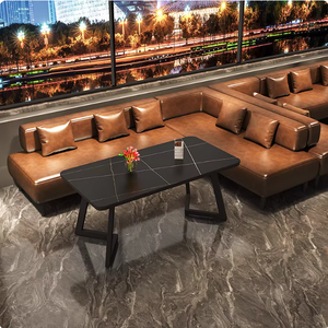 Retro phong cách công nghiệp thanh gian hàng sofa khách sạn Bistro Tây Nhà hàng đồ nội thất bằng đá cẩm thạch bảng và Sofa Bộ cho âm nhạc ăn uống thanh - Product Image 6