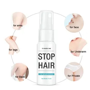 LANTHOME-spray de reparación para el crecimiento del cabello, Spray de tratamiento para la eliminación del vello corporal y facial liso