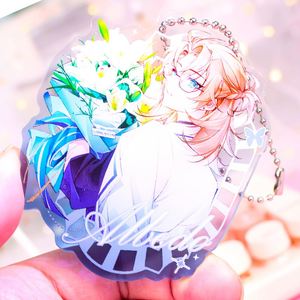 Custom Eco-Friendly Clear <b>Acrylic</b> Plastic Keychain Logo Charm Pin <b>Stand</b> Art Collectible Anime Antique Vacuum - Product Image 1