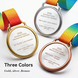 Medaglia in Cristallo e Metallo Personalizzata, Premio Inciso per Competizioni di Scacchi, Medaglia d'Oro, Argento, Bronzo per Campioni Sportivi - Product Image 4