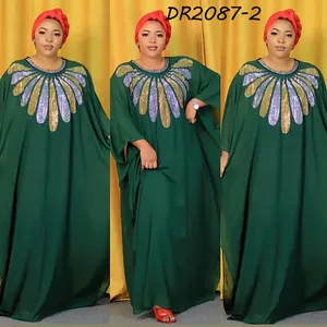 African Big size women Abaya Muslim dresses muslim kimono sequins Gowns for women Free size dress