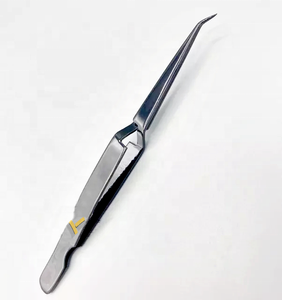 Pinzas de Plasma tipo X japonesas profesionales Logotipo personalizado Herramienta de extensión de cejas de pestañas de acero inoxidable sostenible Punta puntiaguda - Product Image 1