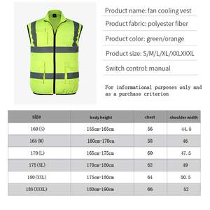 Outdoor Safety Work Special Cooling Vest Reflective Strip <b>Fan</b> Clothes Portable <b>Air</b>-<b>Conditioning</b> Cooling Work Clothes - Product Image 6