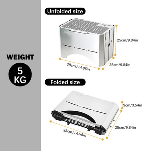 Parrilla de Gas Comercial Más Vendida, 5 Quemadores, Parrillas para <span class=keywords><strong>Barbacoa</strong></span> de Carbón, Acero Inoxidable, para Uso en Exteriores y Camping - Product Image 2