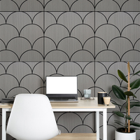 Panel de Pared Cuadrado Moderno Gris, Autoadhesivo, Impermeable, Fácil de Instalar, Adhesivos Acústicos Artísticos para Pared, para Uso en Exteriores