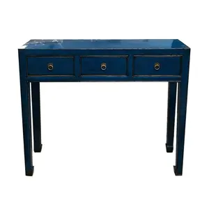 الصينية العتيقة الاستنساخ الأزرق طلى الجملة غرفة المعيشة الخشبية طاولة وحدة التحكم